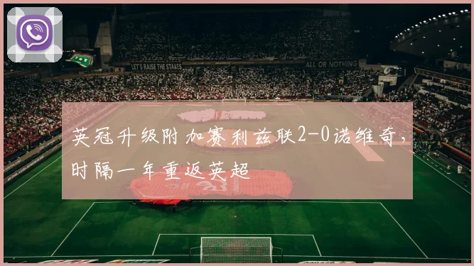 英冠升级附加赛利兹联2-0诺维奇,时隔一年重返英超